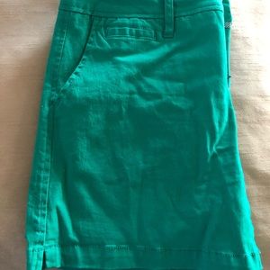 Green stretchy shorts